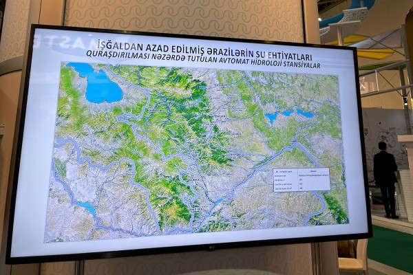 “Rebuild Karabakh”da azad olunmuş ərazilərin su ehtiyatları xəritəsi nümayiş etdirilir 